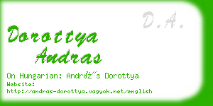 dorottya andras business card